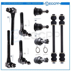 For 94-99 Dodge Ram 2500 3500 RWD 10Pieces Front Ball Joints Tie Rods Sway Bars