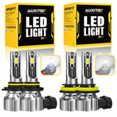 4x 9005 H11 LED Headlight Kit Combo Bulbs 6500K High Low Super White Bright EOA 6B93BC-57