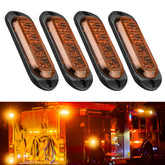 4X 4-LED Side Marker Amber Lights Clearance Light Truck Trailer RV Waterproof EA 6B93BC-57