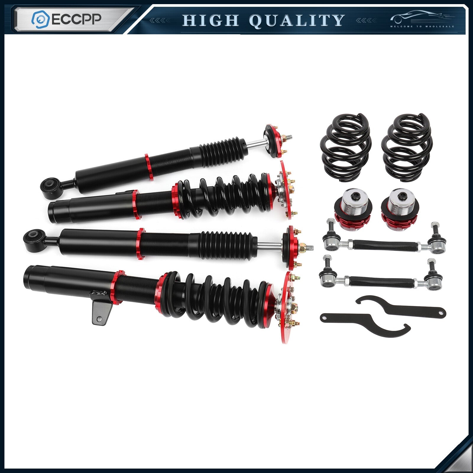 Coilovers Suspension Kits For BMW E46 320i 325i 2001-05 Struts Shocks Adj.Height 6B93BC-57