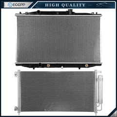Aluminum Radiator & AC Condenser Cooling Kit For 07 Honda Accord