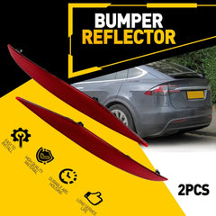 For Tesla Model X 2016-2023 Driver+Passenger Rear Bumper Reflector Light Cover 6B93BC-57