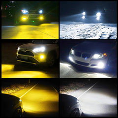 2X Switchback H11 H16 H8 LED Fog Light Bulbs Dual Color Yellow White Canbus EA 6B93BC-57