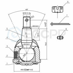 Suspension Front Ball Joint Pitman Idler Arm Kit for Chevy & GMC C2500 C3500 6B93BC-57