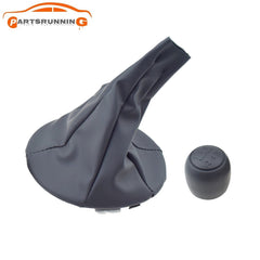 5 Speed Gear Shift Knob + Leather Cover For Fiat 500 500c 2007-2013 /Panda 03-12 6B93BC-57