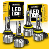 4x AUXITO 9005+H11 LED Headlight High Low Beam Bulbs Super White Bright Lamp EOA AUXITO