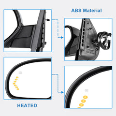 Chrome Mirror for 07-13 Chevy GMC Power-Fold Driver Side Heated Memory Signal 6B93BC-57