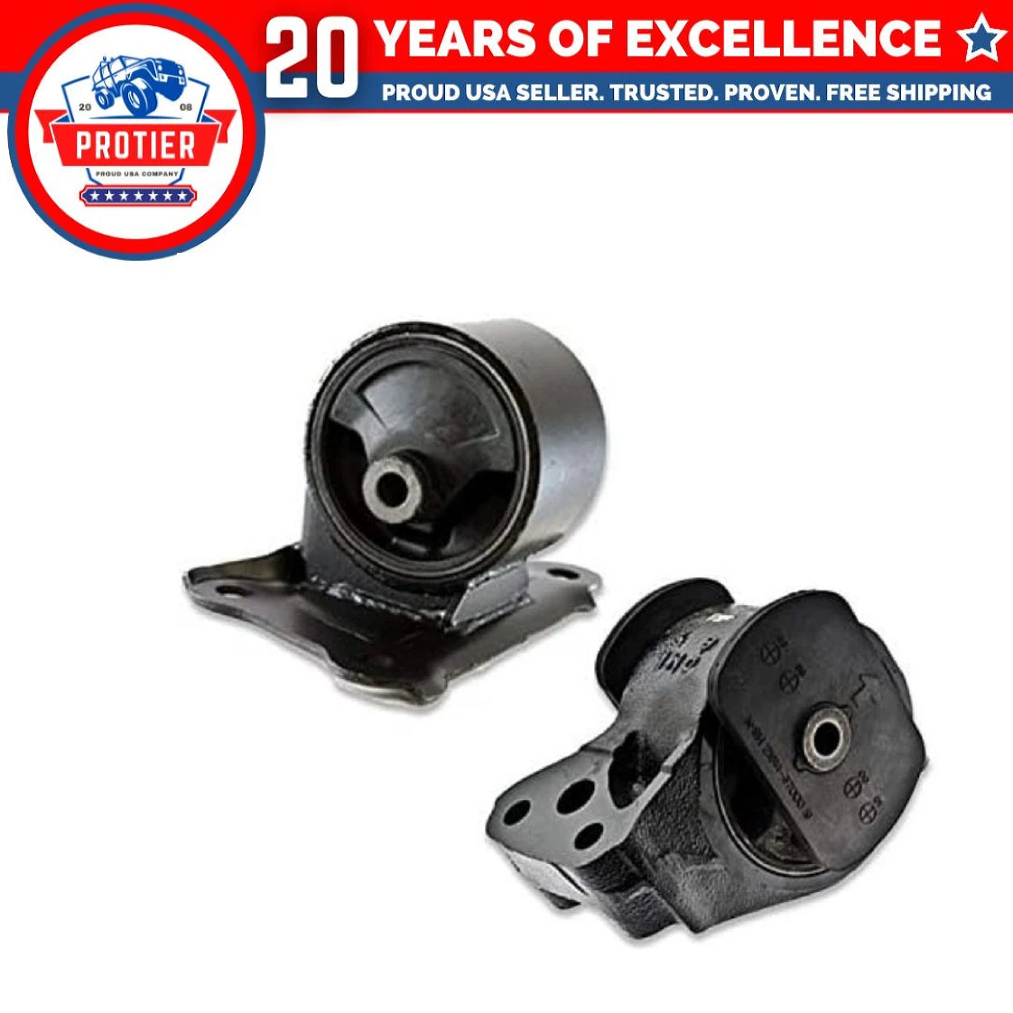 Motor & Trans Mount 2PCS Set Fit 1999-2001 Hyundai Sonata 2.4L for Auto Trans 6B93BC-57