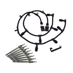 Glow Plug Harness + Glow Plugs For 2004-10 Ford Powerstroke 6.0L 4C3Z-12A342-AA 6B93BC-57