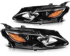Pair Kit Headlights Assembly For 2019-2021 Chevrolet Malibu 1.5L Black Amber 6B93BC-57