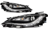 Pair Kit LED Headlights Assembly For 2015-2017 Chrysler 200 2.4L 3.6L Black 6B93BC-57