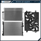 Electric Radiator Condenser Cooling Fan Kit For 2005 2006-2009 Chrysler 300 6B93BC-57