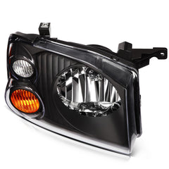 For 2001-2004 Nissan For Frontier Black Housing Left+Right Headlights Assembly