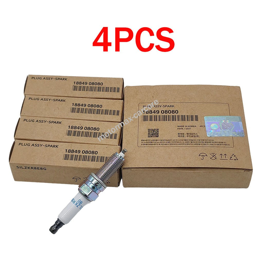 4x Spark Plugs Set 18849-08080 FOR 2021-24 HYUNDAI KIA turbo Veloster Forte 6B93BC-57