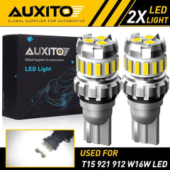2X AUXITO 921 912 LED Reverse Backup Light Bulb 6000K Super Bright T15 2F18 EOA AUXITO