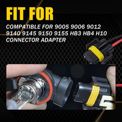 4X 9006 9005 Headlight High Low Beam Female Connector Wiring Harness Socket EOA 6B93BC-57