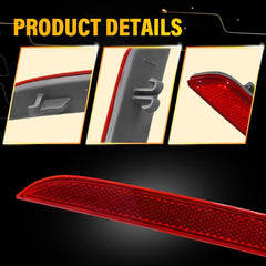 2x For 2016-2019 Ford Explorer Red Rear Bumper Reflector Lamp Light Left Right A 6B93BC-57