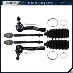 Front Inner Outer Tie Rod End Rack and Pinion Bellow For 2003-2008 INFINITI FX35