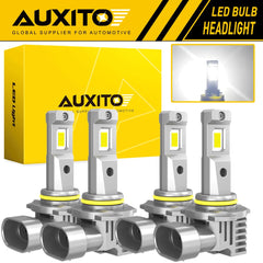 AUXITO 9005+9006 Combo LED Headlight 120W 80000LM High/Low Beam 6500K White 4PCS AUXITO