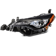 Pair Kit Headlights Assembly For 2017-2019 Toyota For Corolla 1.8L Black Amber 6B93BC-57