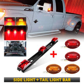 For 99-10 Ford F350 Red Amber LED Dually Fender Marker Lights w/ ID Tail Light 6B93BC-57