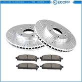 For Nissan Quest 2004 - 2009 Front Brake Rotors & Metallic Pads Drill Slot 6B93BC-57