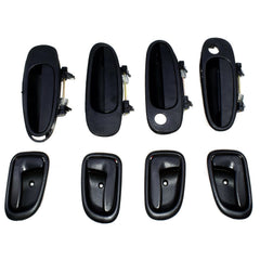 8Pcs Outside Inside Black Door Handles For Toyota Corolla Geo Prizm 1993-1997 6B93BC-57