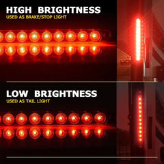 2PCS 15" 11 LED Red Truck Trailer Light Bar Stop Turn Tail Brake Light Strip Kit 6B93BC-57