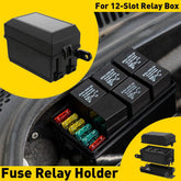 Universal 12V 6 Relays ATC/ATO Blade Fuse Relay Box Block for Automotive Marine 6B93BC-57