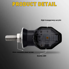 4x Universal Motorcycle Turn Indicator Signal Amber LED Blinker Light 6B93BC-57