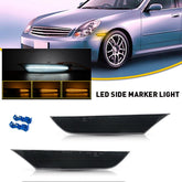 Smoked LED Bumper Side Lights Marker For 2003-2006 Infiniti Base G35 X Sedan 4DR 6B93BC-57