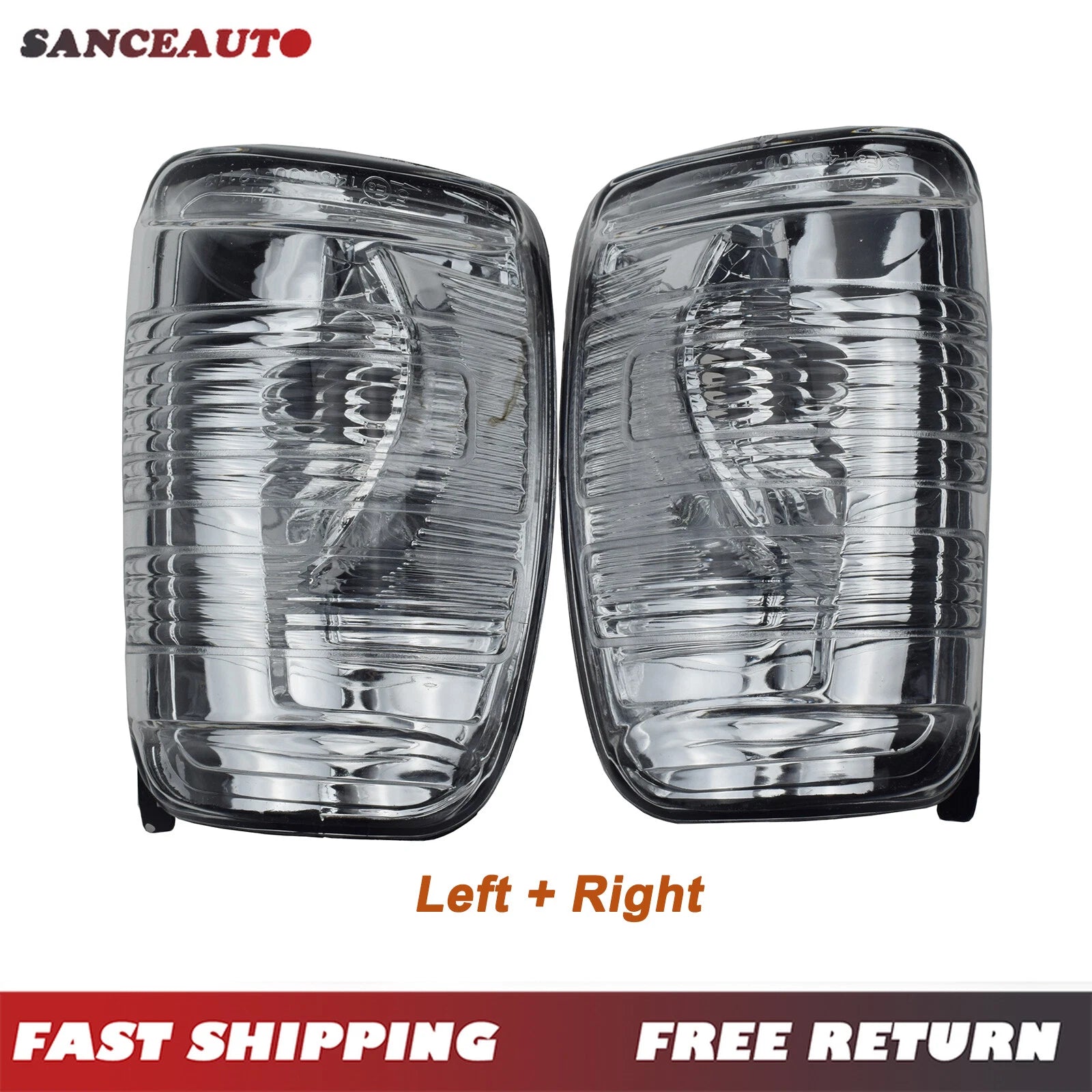 2PCS Mirror Turn Signal Lens Left Right for Ford Transit Van T150 T250 T350 6B93BC-57