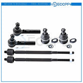 6pcs For 2004-08 Chrysler Pacifica Front Lower Ball Joints Inner Outer Tie Rods 6B93BC-57