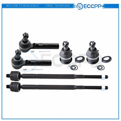 6pcs For 2004-08 Chrysler Pacifica Front Lower Ball Joints Inner Outer Tie Rods 6B93BC-57