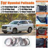 Rubber Seal Strips Weather Draft Wind Noise Reduction Kit For Hyundai Palisade