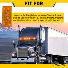 5X For 12V Trucks Trailers Tractors Amber LED Roof Top Cab Marker Lights Kit EOA 6B93BC-57