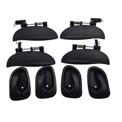 8PCS Inside & Outside Black Door Handles SET For 1997-2005 Hyundai Atos 6B93BC-57