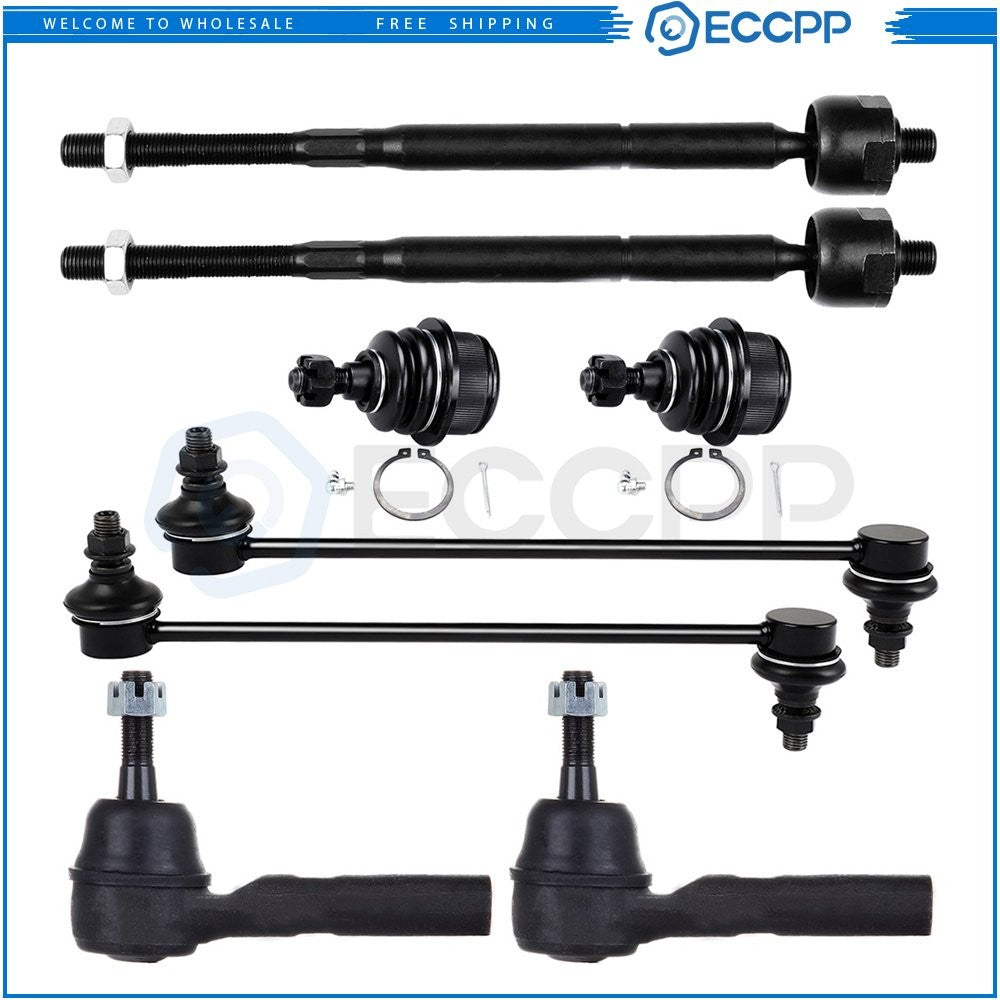 Front Lower Ball Joints Steering Sway Bar Tie Rod End For 2011-2014 Chrysler 200 6B93BC-57