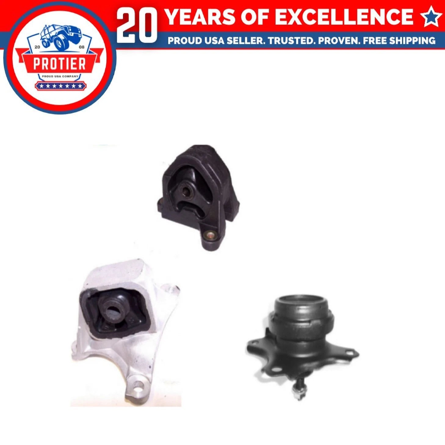 Engine Motor Mount Set 3PCS Compatible for 2002 - 2006 Honda CR-V 2.4L 6B93BC-57