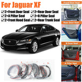 Door Rubber Seal Strips Weather Draft Wind Noise Reduction Kit For Jaguar XF