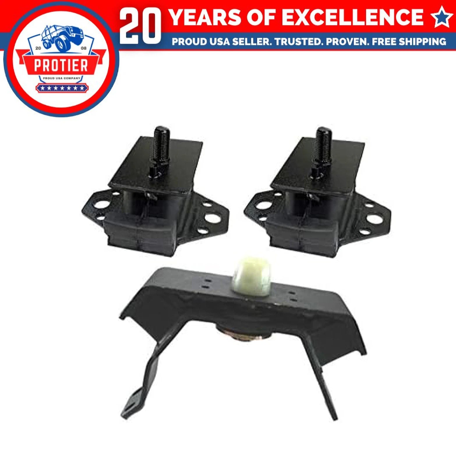 Fits 1998-1999 Toyota Tacoma 3.4L 4WD MANUAL Engine Motor & Trans Mount Set 6B93BC-57