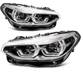 ECCPP LED Headlights Assembly For BMW X3 X4 2.0L 3.0L 2018-2021 Pair Kit Black KOEEP