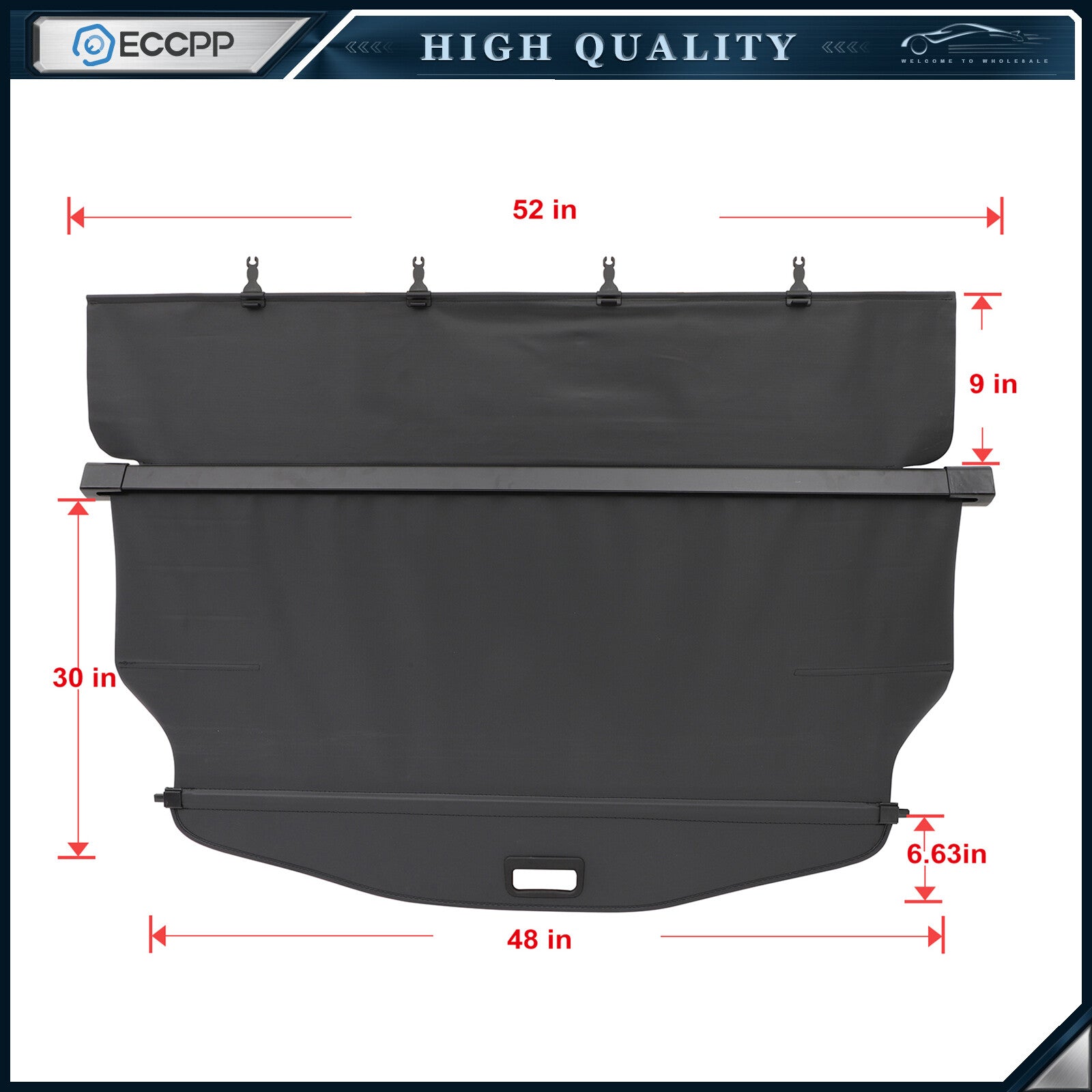Retractable Rear Cargo Cover Security Shield Shade For 2010-2017 Chevy Equinox 6B93BC-57