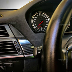 Carbon Fiber Pattern Center Console Molding Sticker Decals For BMW X5 E70 X6 E71