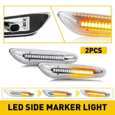 2X Sequential LED Side Turn Marker Signal Light For BMW E90 E83 E92 E82 E46 E60 6B93BC-57