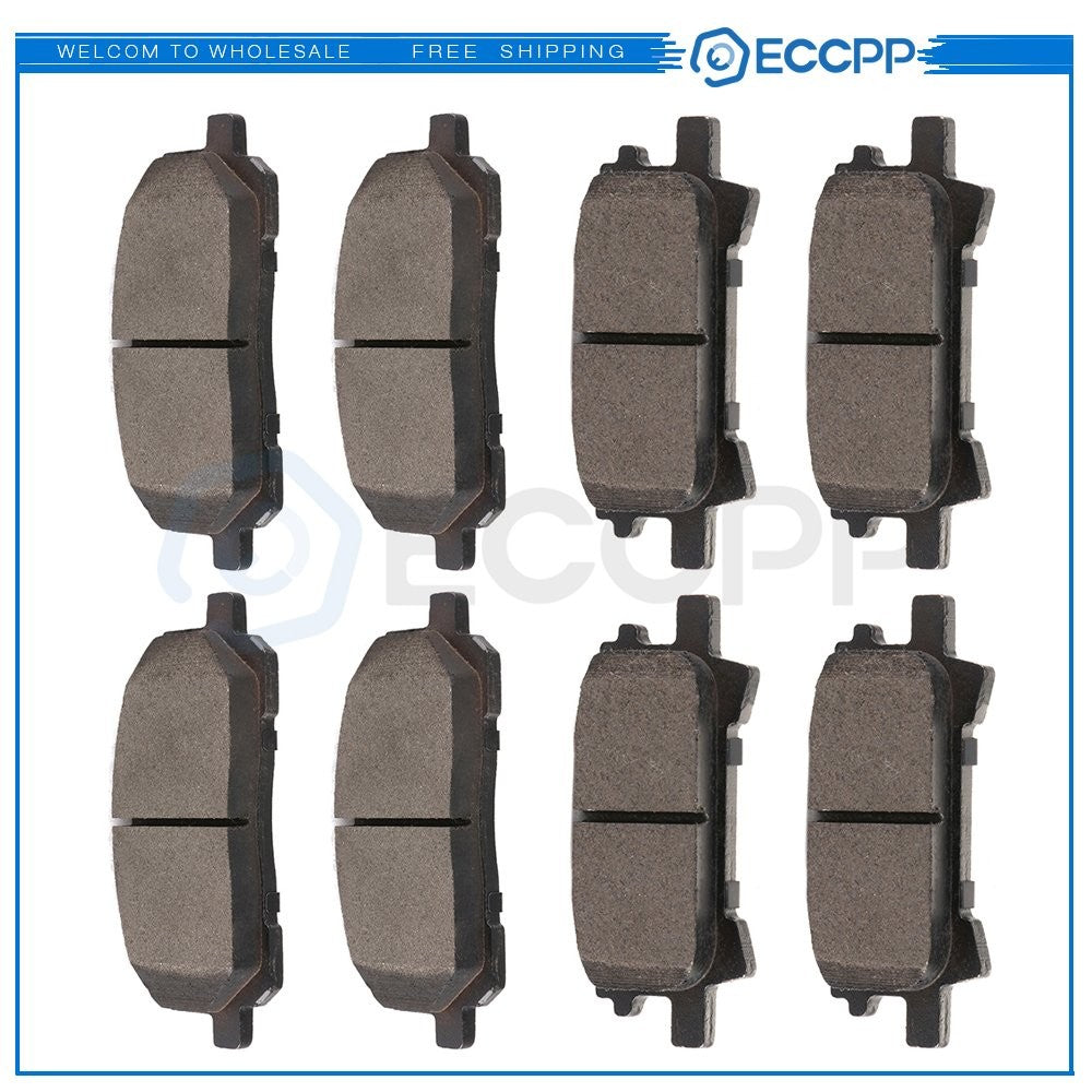 Front Rear Ceramic Brake Pads For 2004 2005 2006 2007 Toyota Highlander 8pcs 6B93BC-57