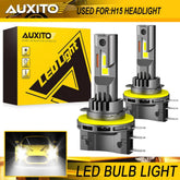 AUXITO H15 LED Headlight Headlamp Bulb Canbus Error Free High Beam DRL GF US EOA AUXITO