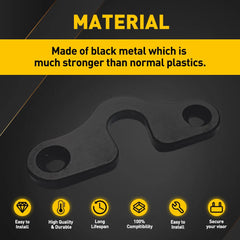 2x Metal Sun Visor Clip Bracket Holder Hook For JEEP Wrangler JK JL Gladiator US 6B93BC-57