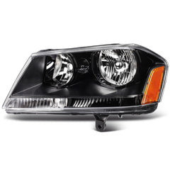 Pair Kit Halogen Headlights Assembly For 2008-2014 Dodge Avenger Black Amber KOEEP