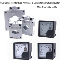 6L2 Series Pointer type Ammeter & Voltmeter & Mutual inductor 30A~1KA 150V~450V